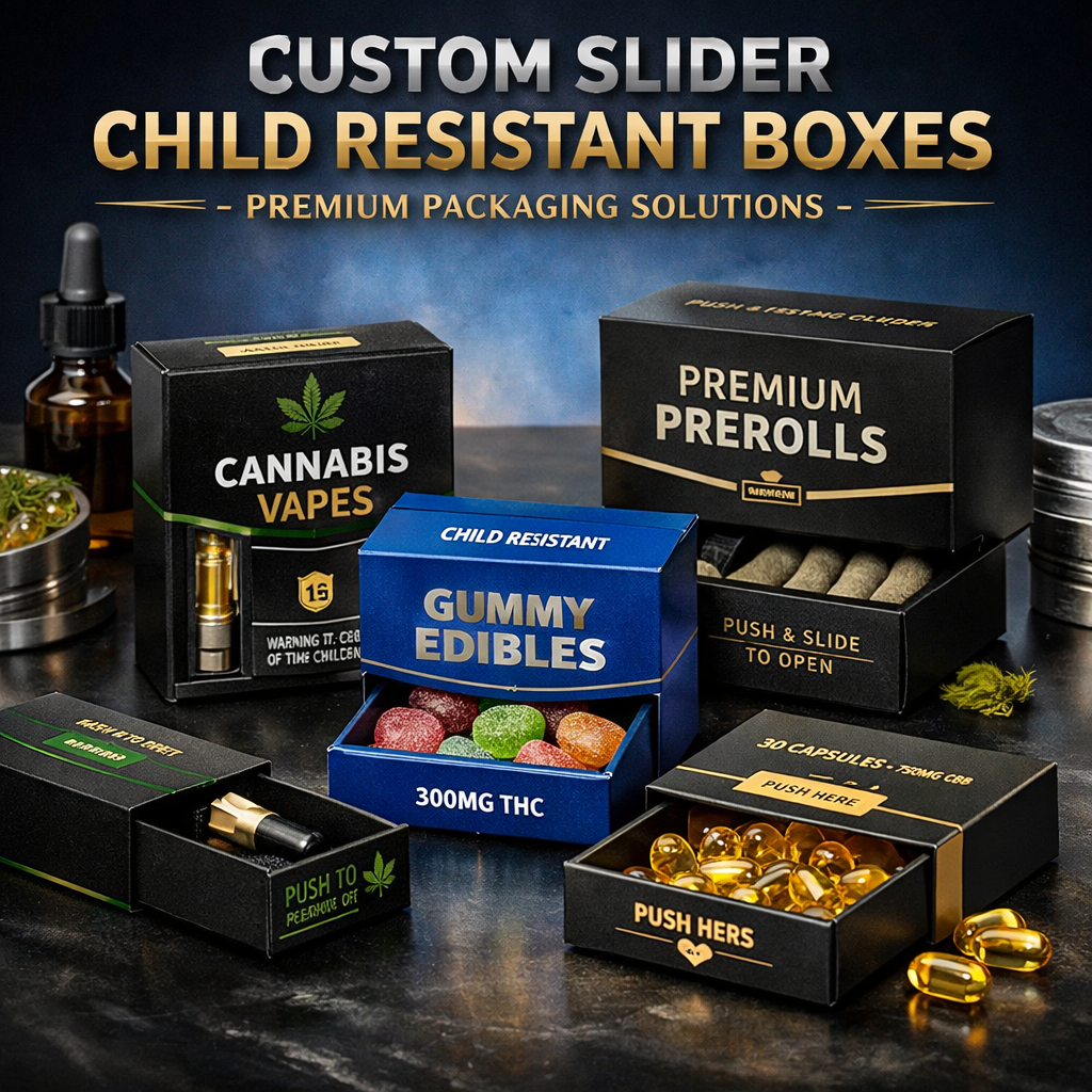 Custom Slider Child Resistant Boxes