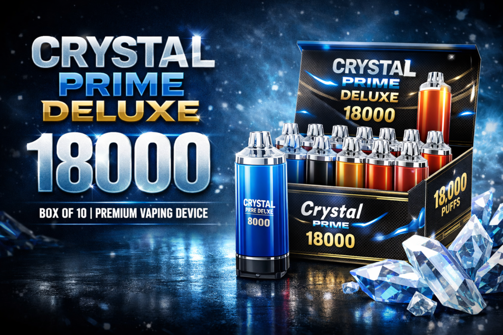 crystal prime vape 18000 Crystal Prime Deluxe 18000 Box of 10