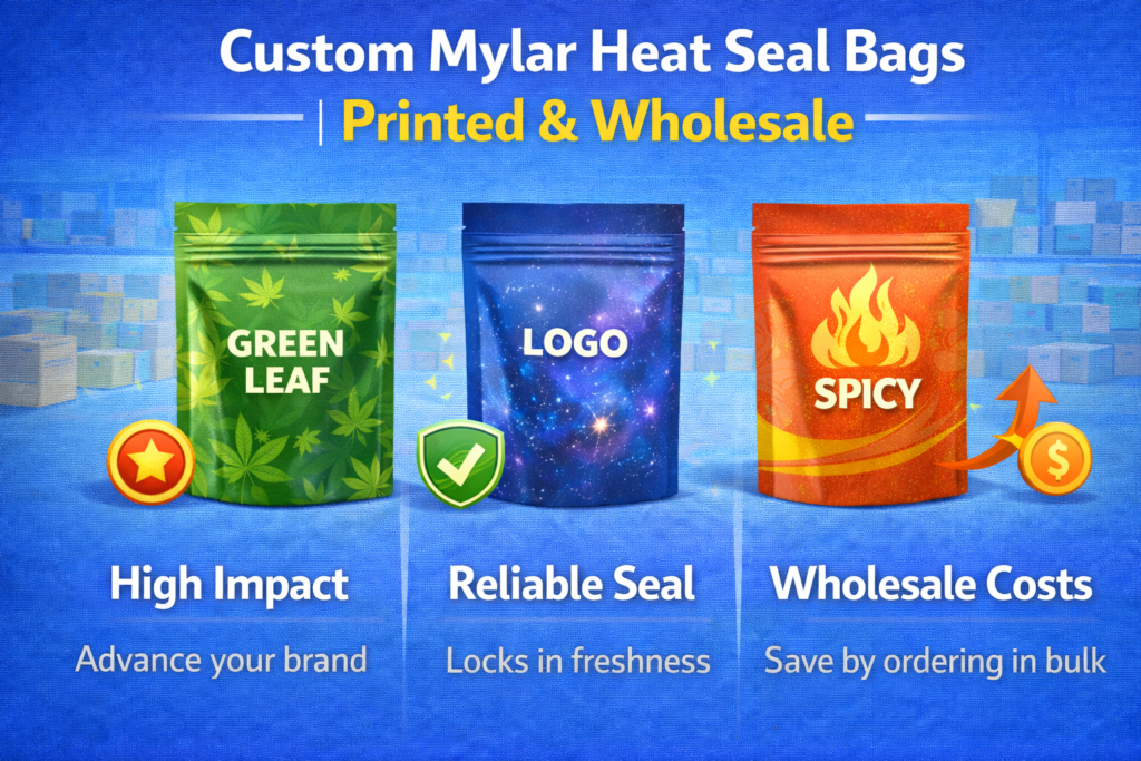 Custom Mylar Heat Seal Bags