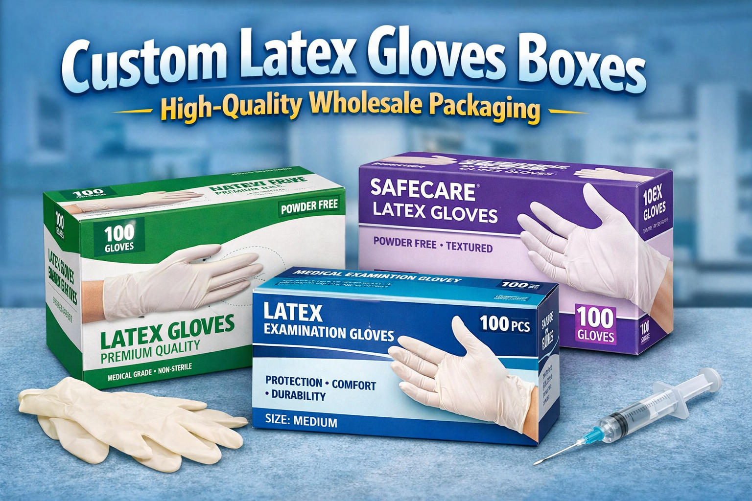 Custom Latex Gloves Boxes